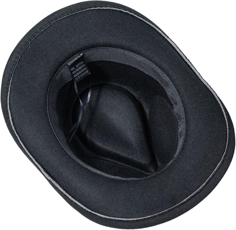 FGSS Kids Western Hats Boys Girls Cowboy Felt Fedora with Belt Buckle 3-7T - Image 4